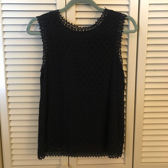 Navy sleeveless top - Picture 4 of 5